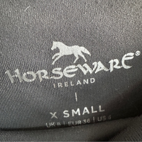 HORSEWARE FASHION RIDING TIGHTS SILICON Charcoal/Redwood XS - Picture 4 of 4